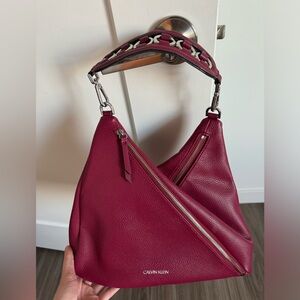 Calvin Klein Maroon Shoulder Bag